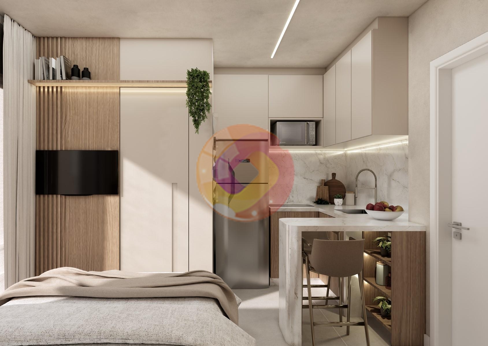 Studio em construção à venda, plantas de 15 a 29 m² no Alto da...