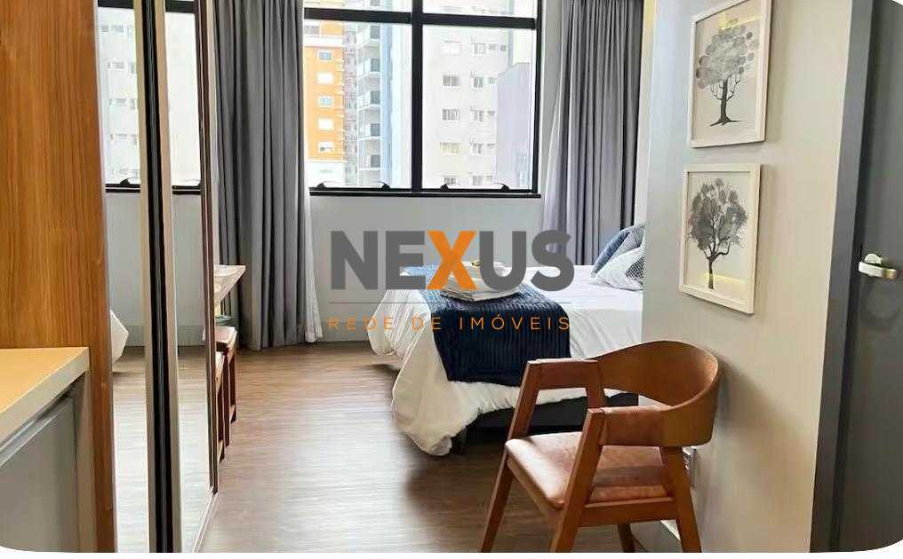 Apartamento studio mobiliado, andar alto, linda vista, à venda...