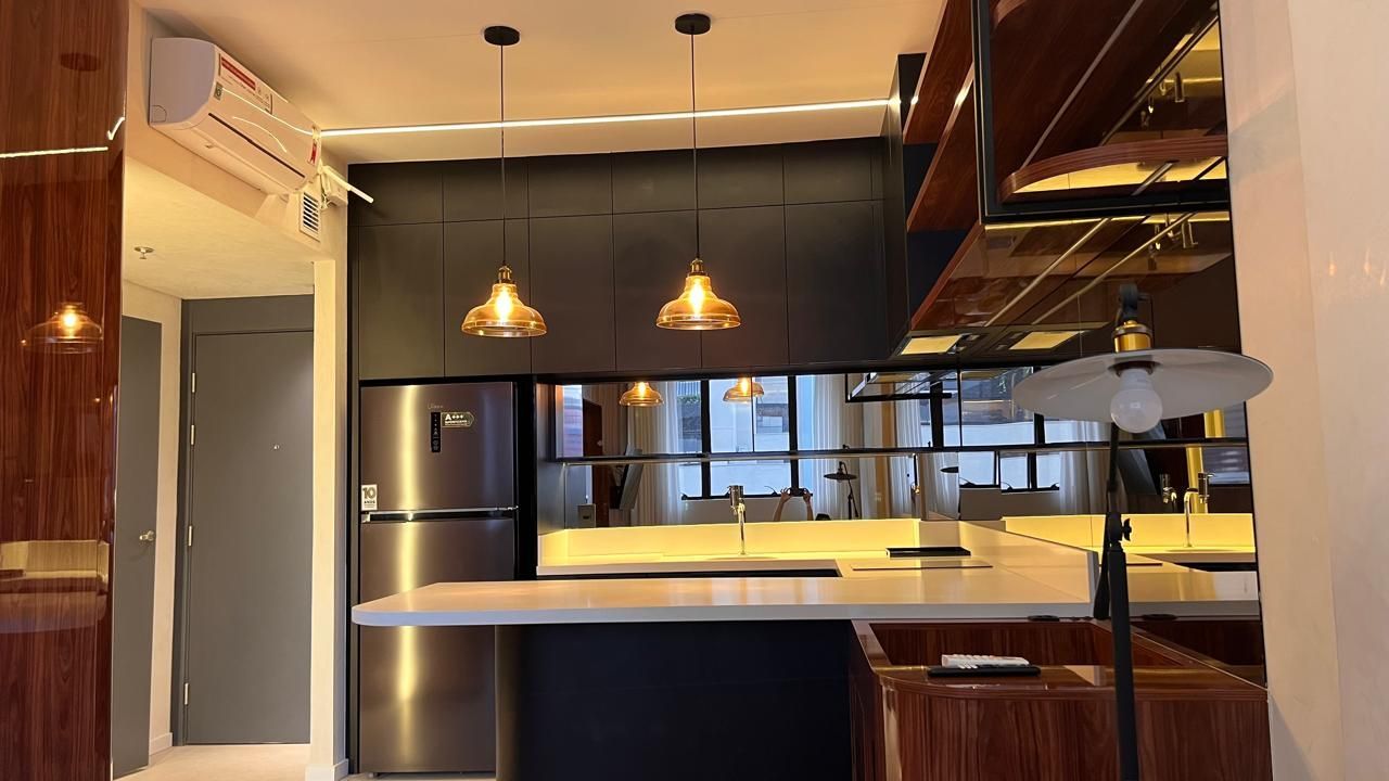 Apartamento mobiliado com 1 dormitório à venda, 36 m² por R$ 6...
