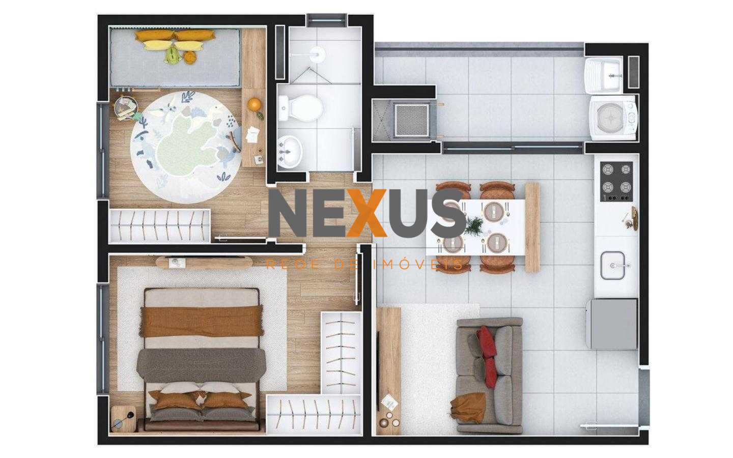 Apartamento com 2 dormitórios, à venda - Atuba, Pinhais PR