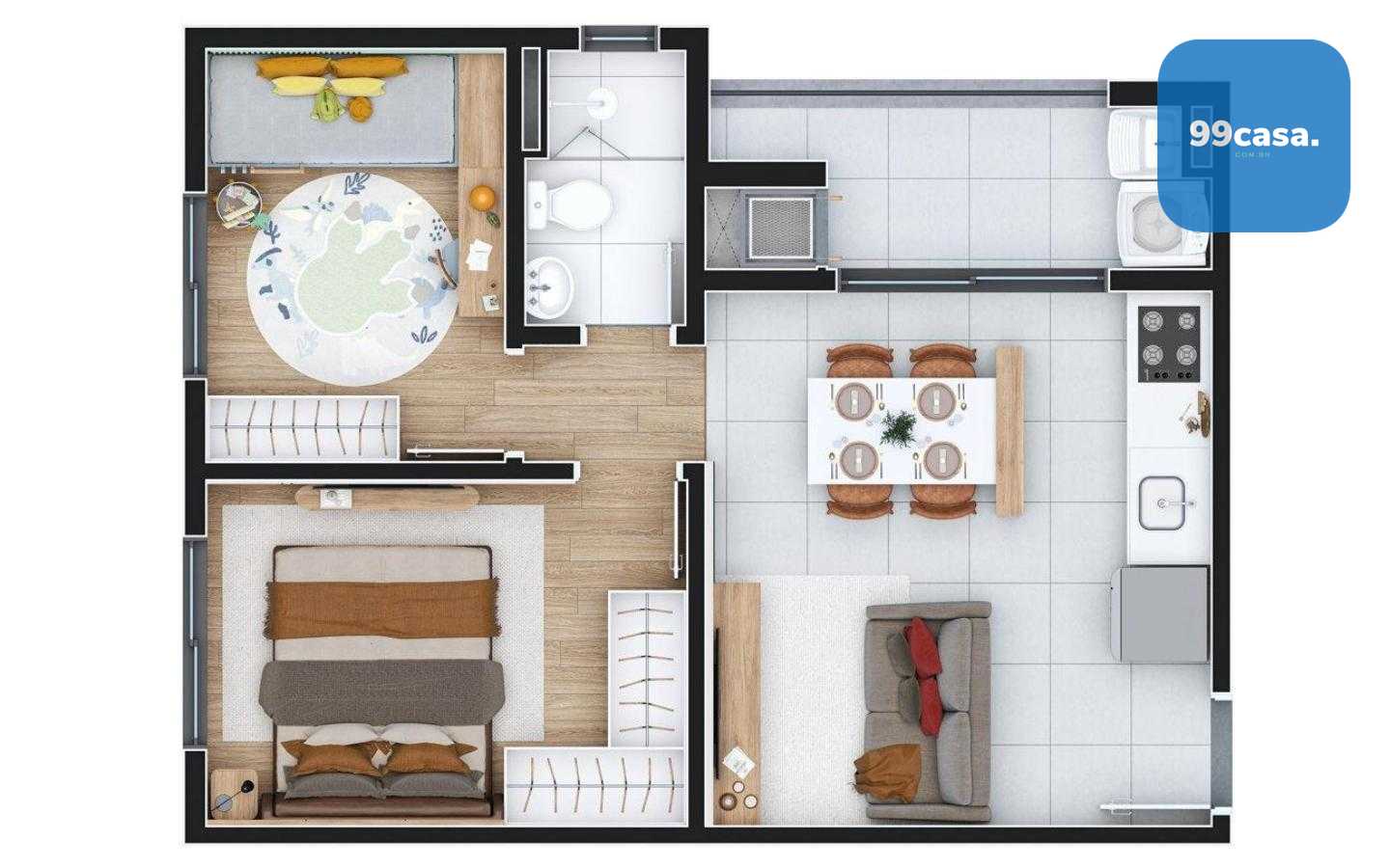 Apartamento com 2 dormitórios, à venda - Atuba, Pinhais PR