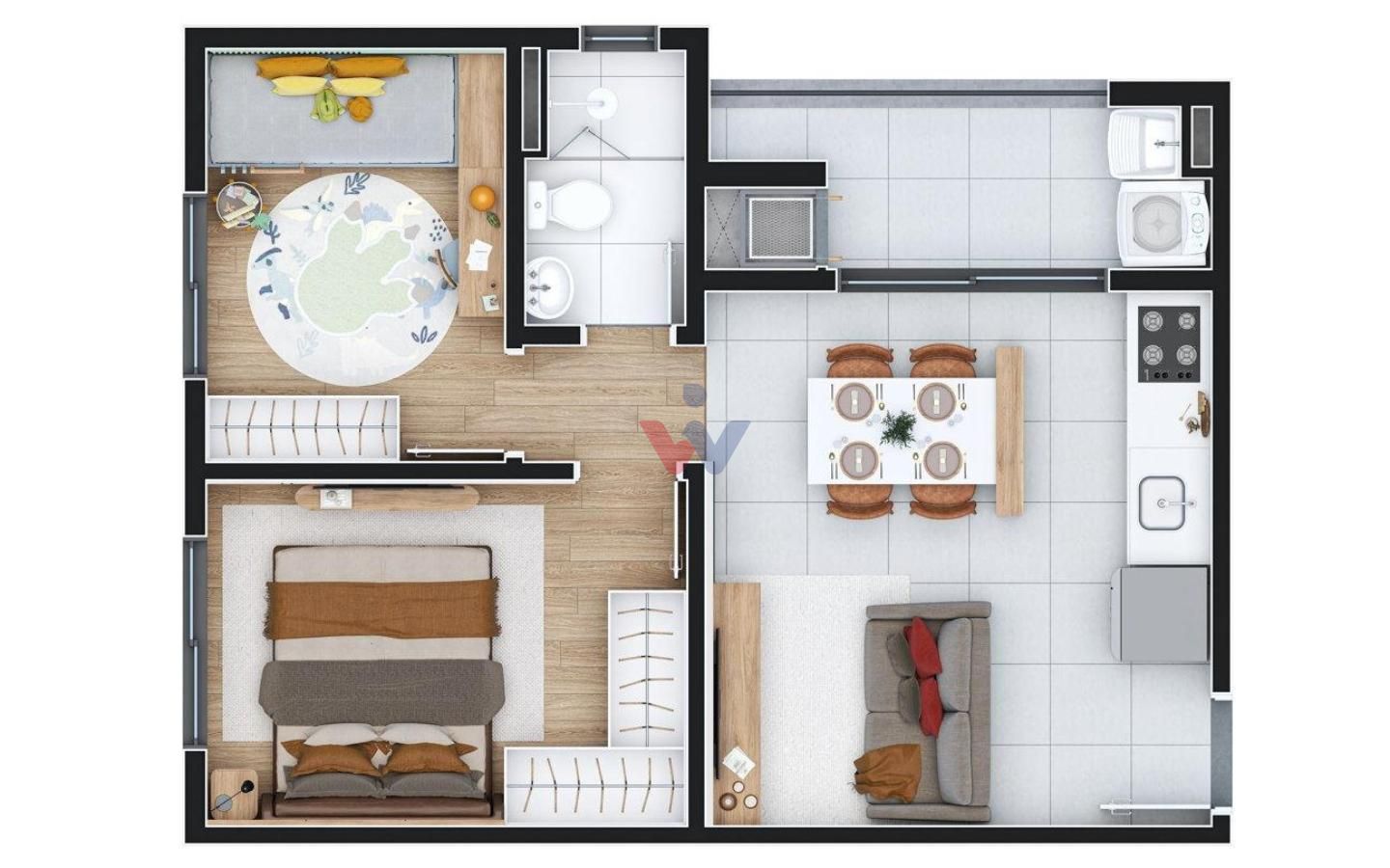 Apartamento com 2 dormitórios, à venda - Atuba, Pinhais PR