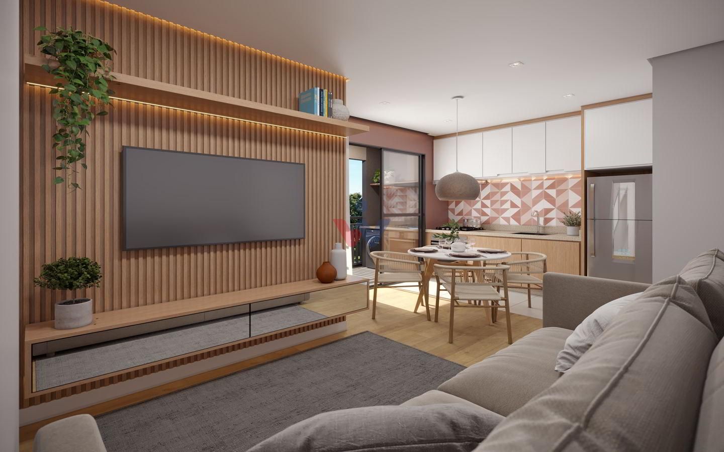 Residencial Santa Chiara em Araucária, Apto 2 Quartos com Laze...