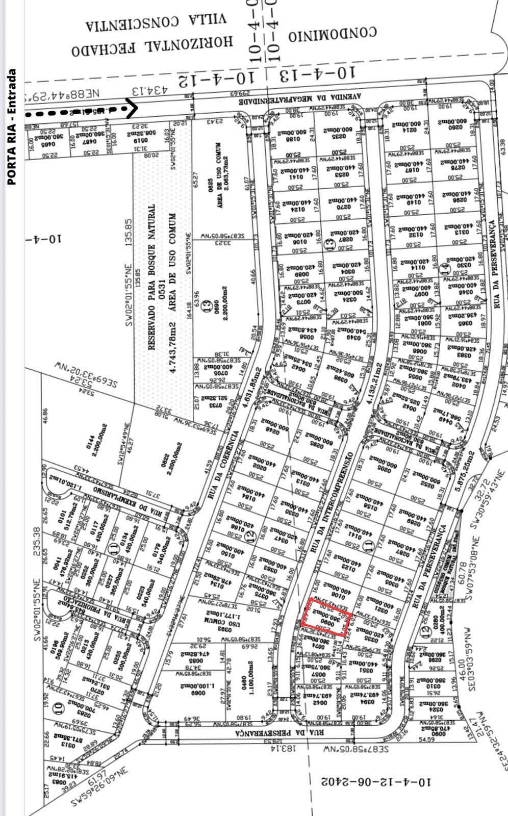 Terreno com área de 360m2 no Condomínio Villa Conscientia Asa Sul, Cognópolis