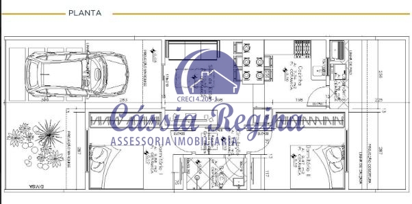 Casas em construção com 02 dormitórios - Parque da Lagoa, Região Três Lagoas.