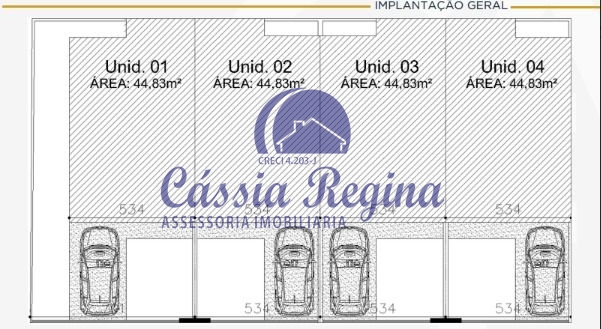 Casas em construção com 02 dormitórios - Jardim Baifus - Região do Jardim Univers