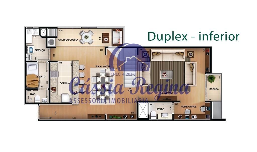 Apartamento duplex novo de alto padrão - Residencial Bella Vita - Foz do Iguaçu/P