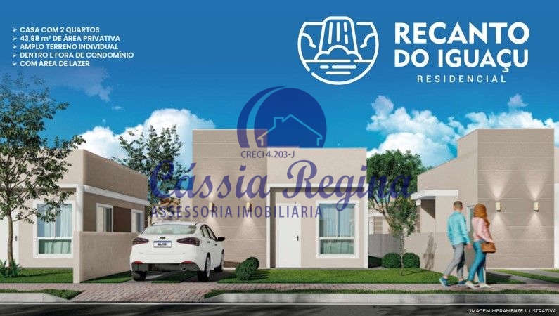 Casas com 02 dormitórios no condomínio fechado Recanto do Iguaçu I - Sol de Maio 