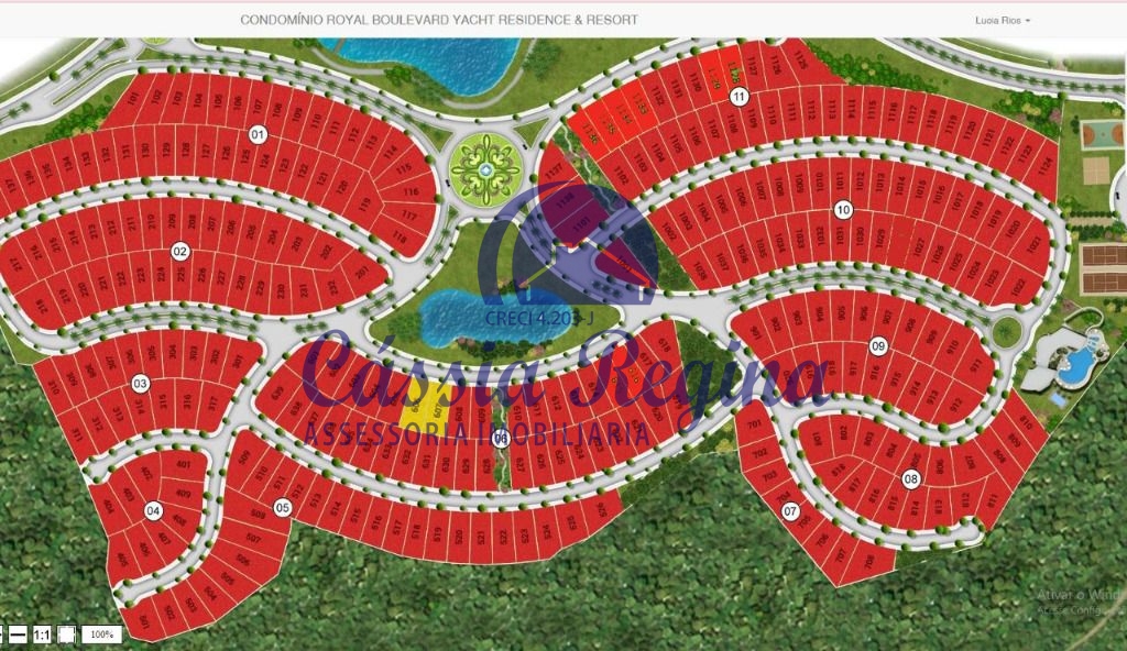 Terreno com área de 550m2 no Royal Boulevard Yacht Residence e Resort, Fase I