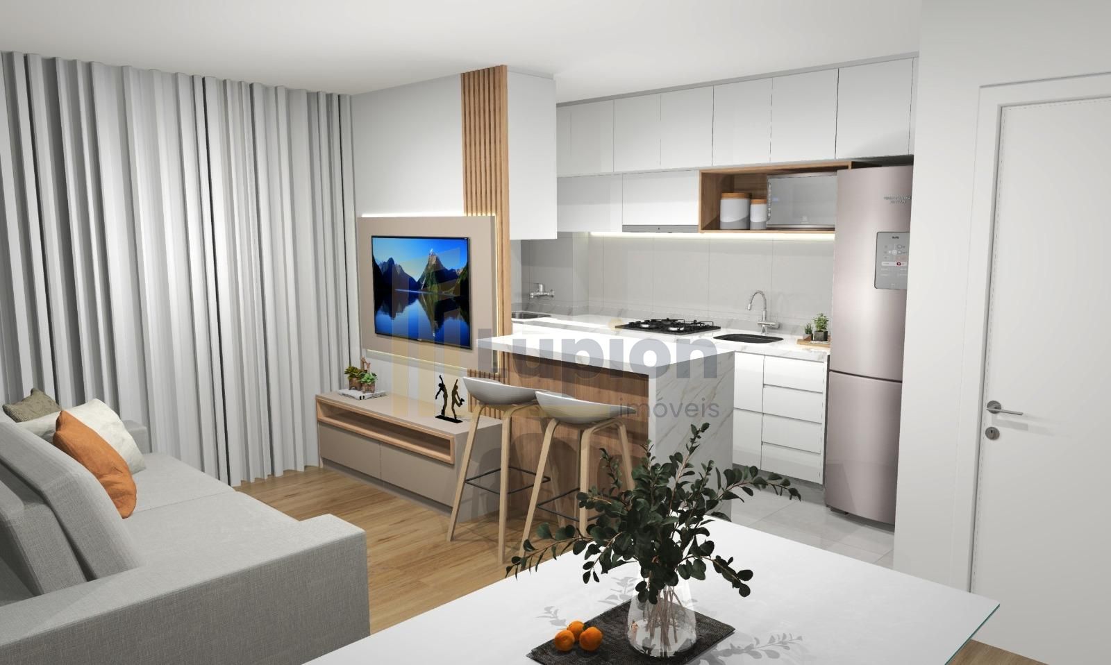 Apartamento mobiliado para locação no Place Ecoville - 2 quart...