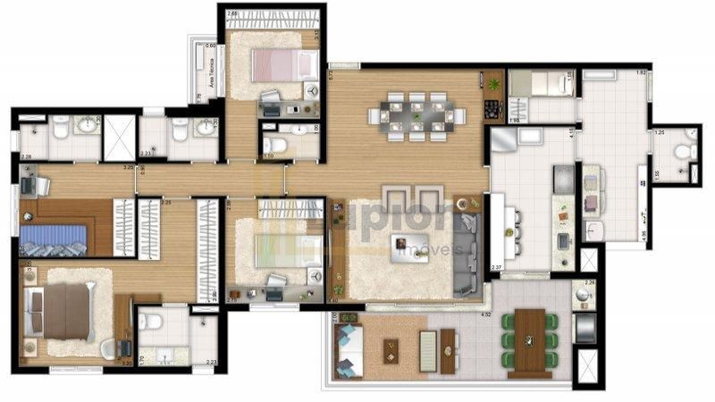 Apartamento 2 Quartos a Venda no Mossunguê ao Lado do ParkShop...