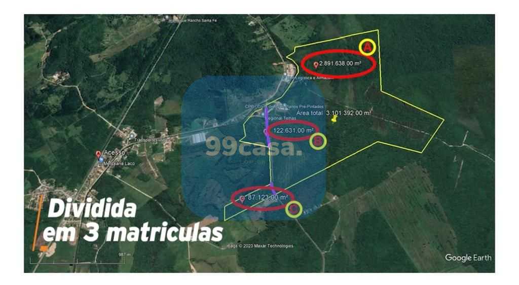 Área à venda, 3.101.392 m  por R   SOB CONSULTA - Vila da Glór...