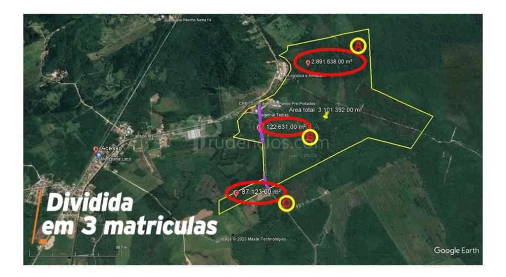 Área à venda, 3.101.392 m  por R   SOB CONSULTA - Vila da Glór...