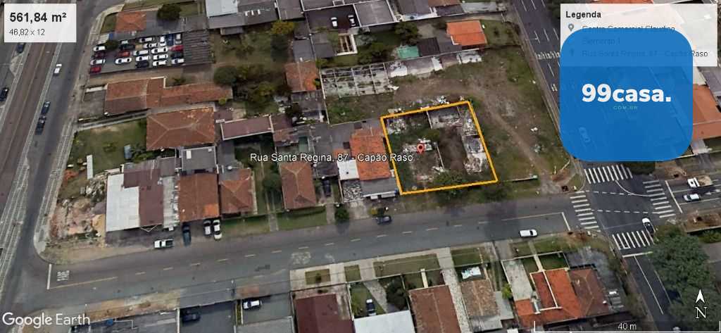 Terreno à venda, 291 m  por R  735.000,00 - Capão Raso - Curit...