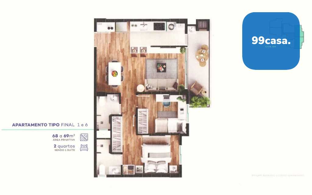 Apartamentos com 1 e 2 quartos à venda, bairro MERCÊS - CURITI...