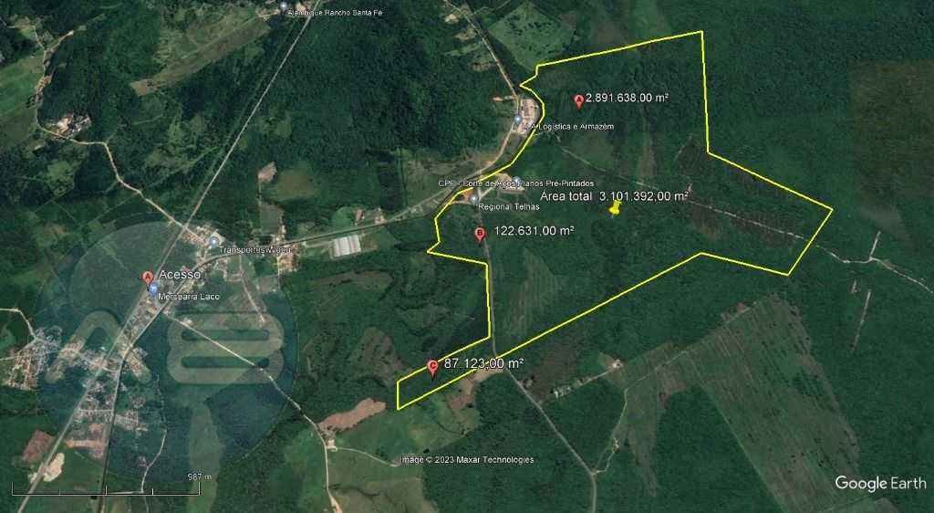 Área à venda, 3.101.392 m  por R   SOB CONSULTA - Vila da Glór...