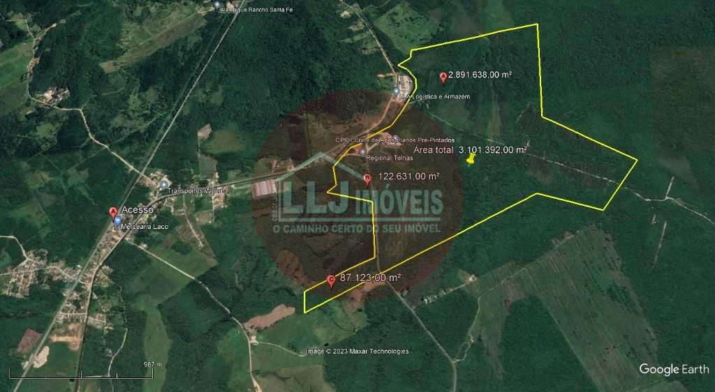 Área à venda, 3.101.392 m  por R   SOB CONSULTA - Vila da Glória - São Francisco do Sul SC