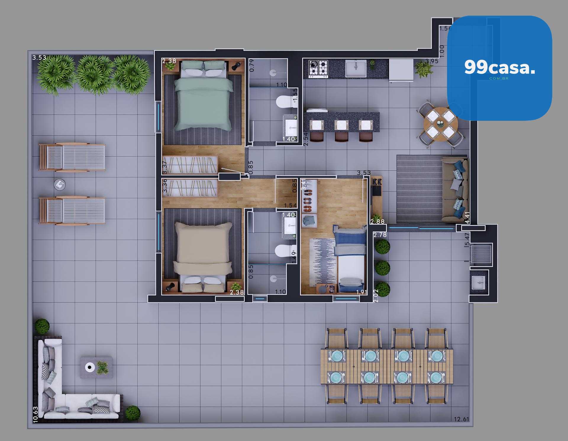 Apartamento à venda, Bacacheri, CURITIBA - PR