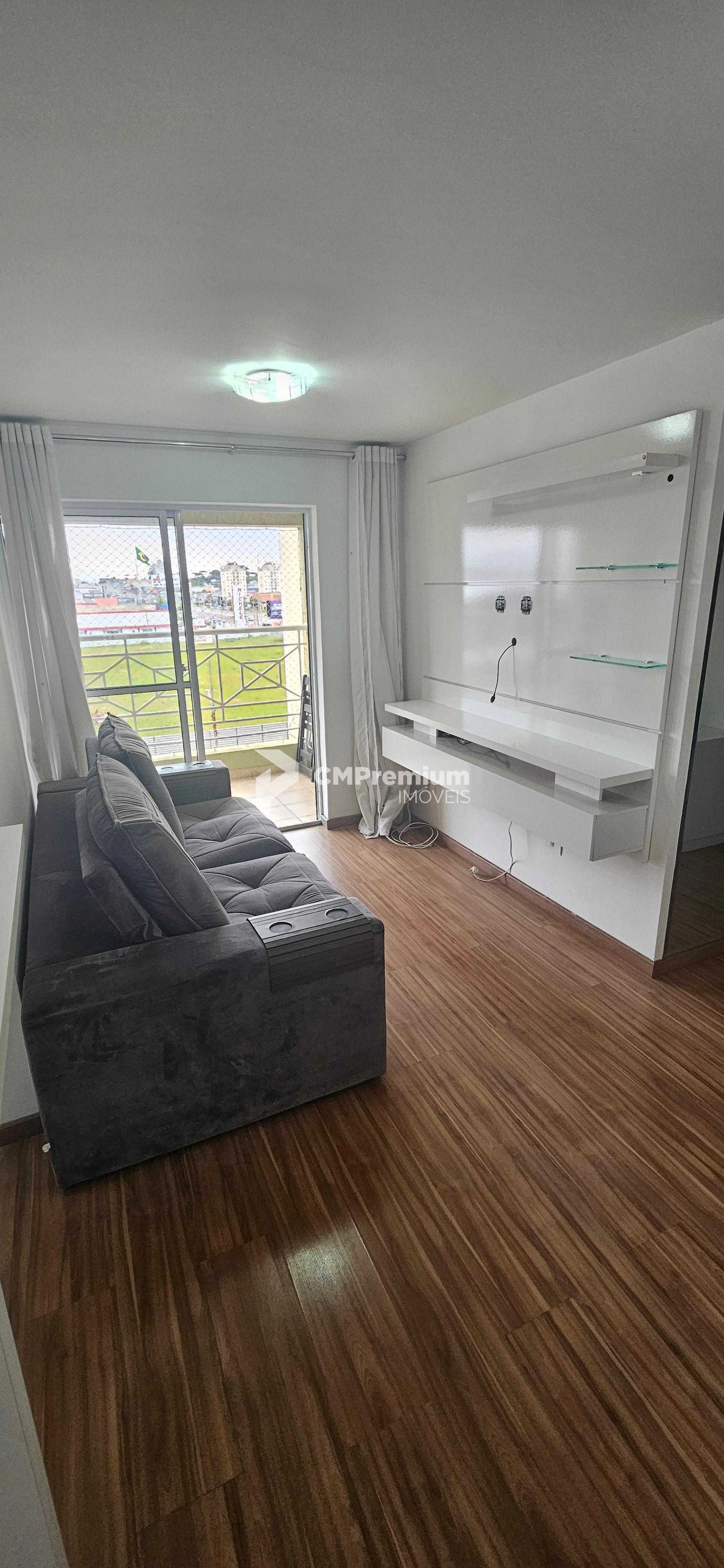 Apto Pinhais- mobiliado, 02 qtos, sacada, 01 vaga R  395 mil