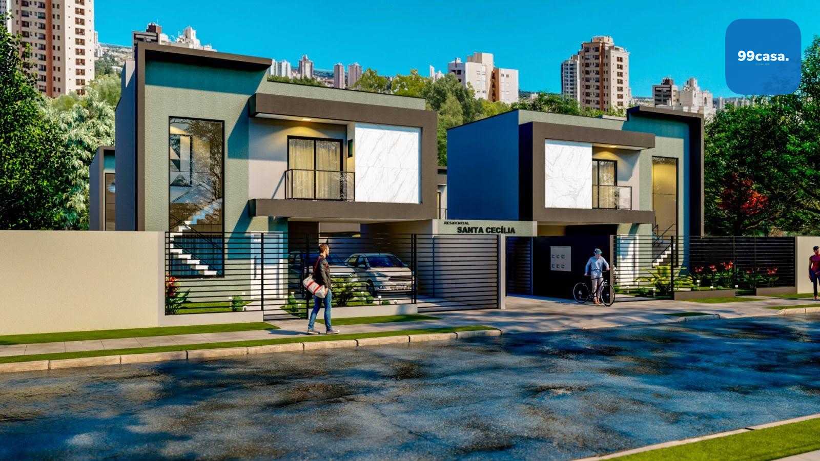 Sobrados novos perto do Bosque Municipal de Pinhais, Alto padr...