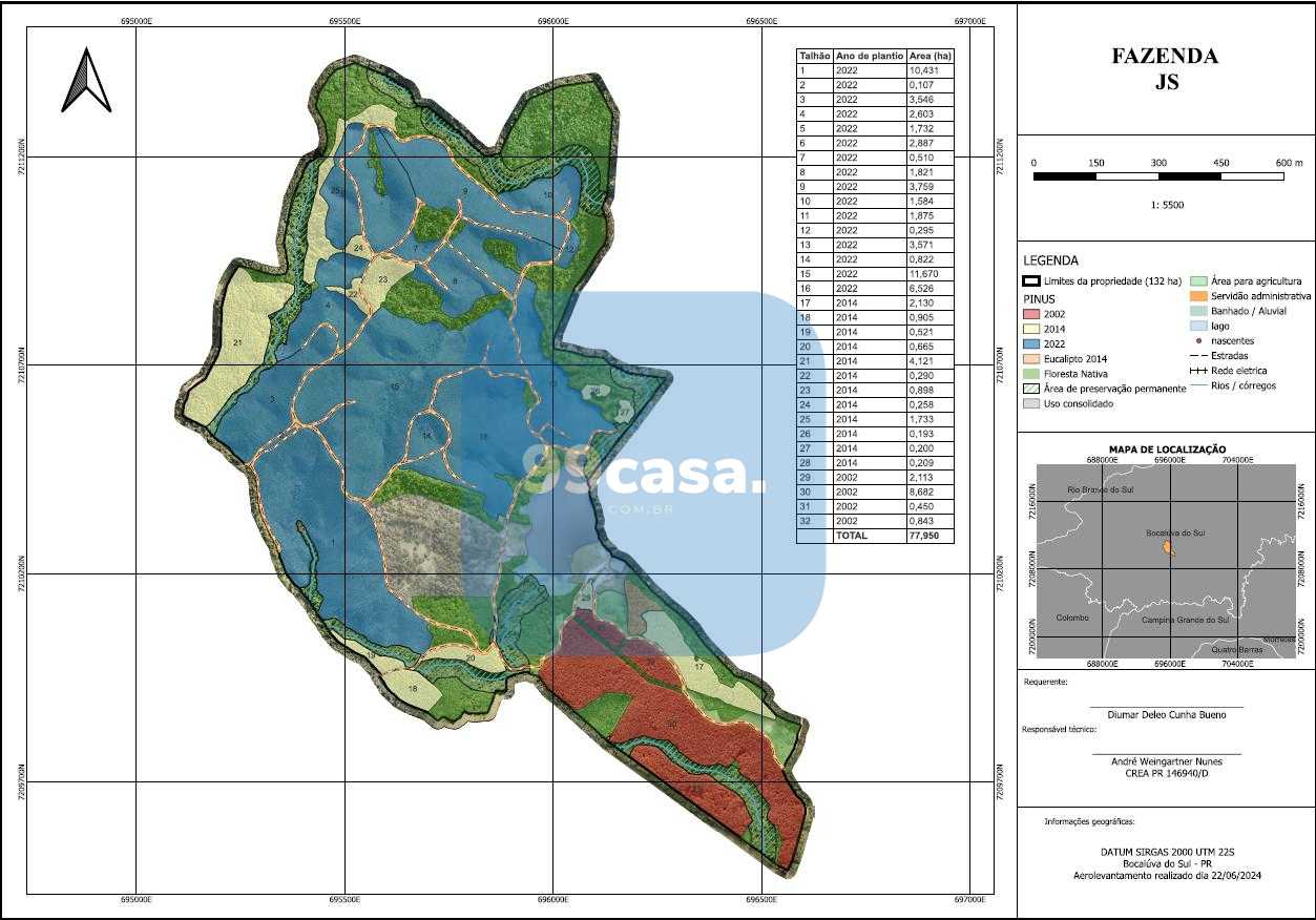 Fazenda de Lazer e Renda  Piscina, Beach Tennis e Pinus  R 2Mi...