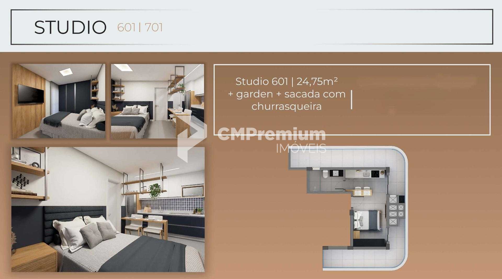 Studio Amplo com Sacada no SANTI Mercês 44,44 m  | Unidade 601...