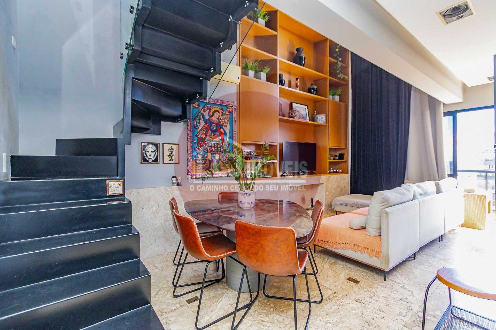 Loft de 74m² com Pé-Direito Duplo e Churrasqueira no Sky, Bigorrilho  Curitiba