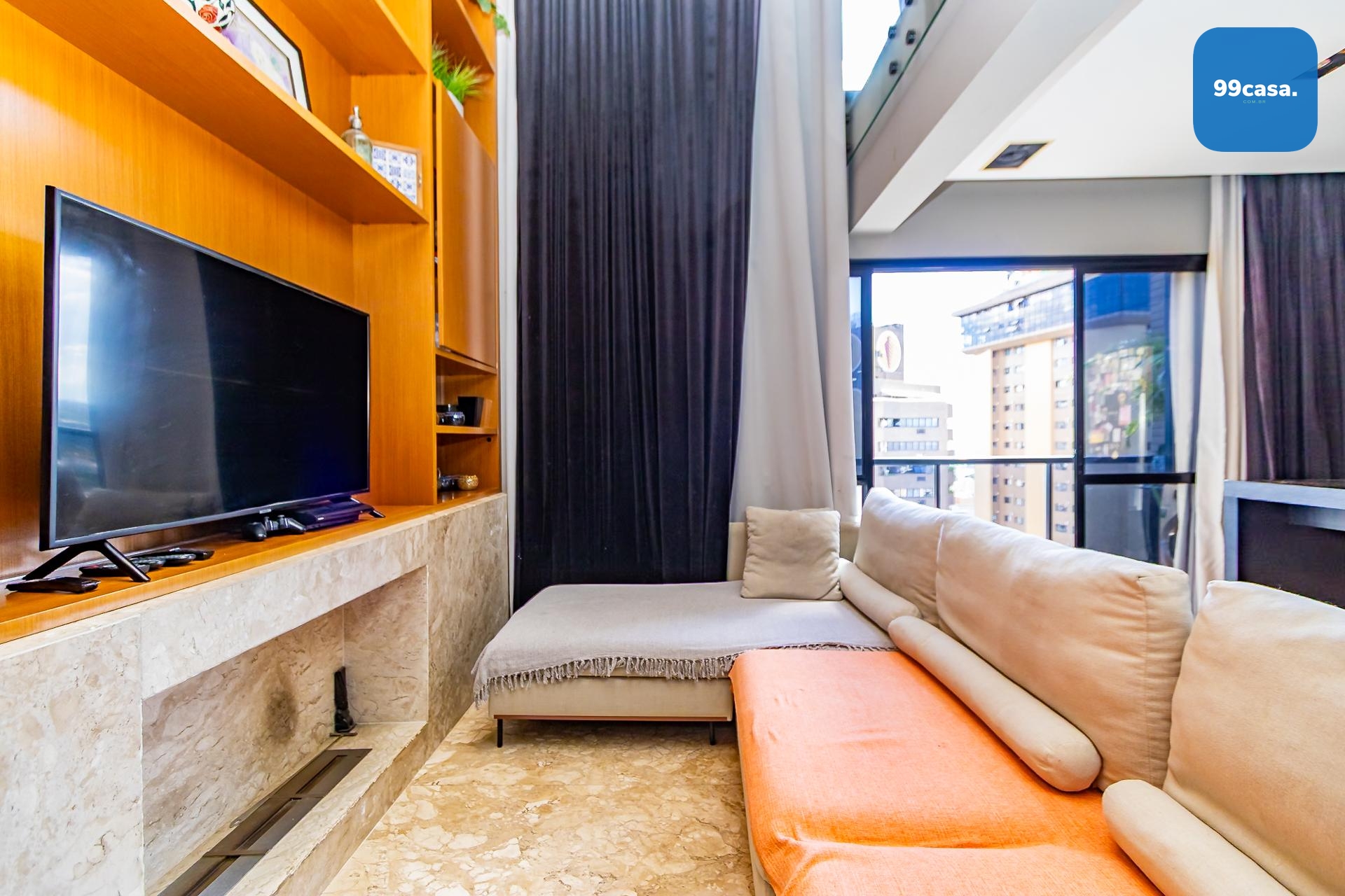 Loft de 74m² com Pé-Direito Duplo e Churrasqueira no Sky, Bigo...