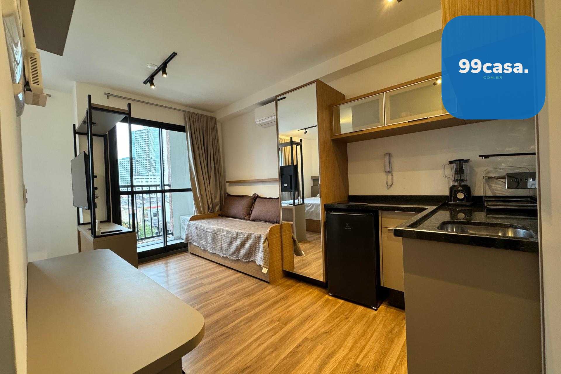 Apartamento Studio mobiliado e com sacada à venda no Centro - ...