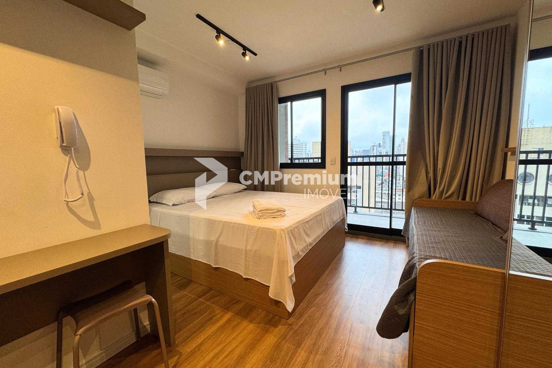 Apartamento Studio mobiliado e com sacada à venda no Centro - ...