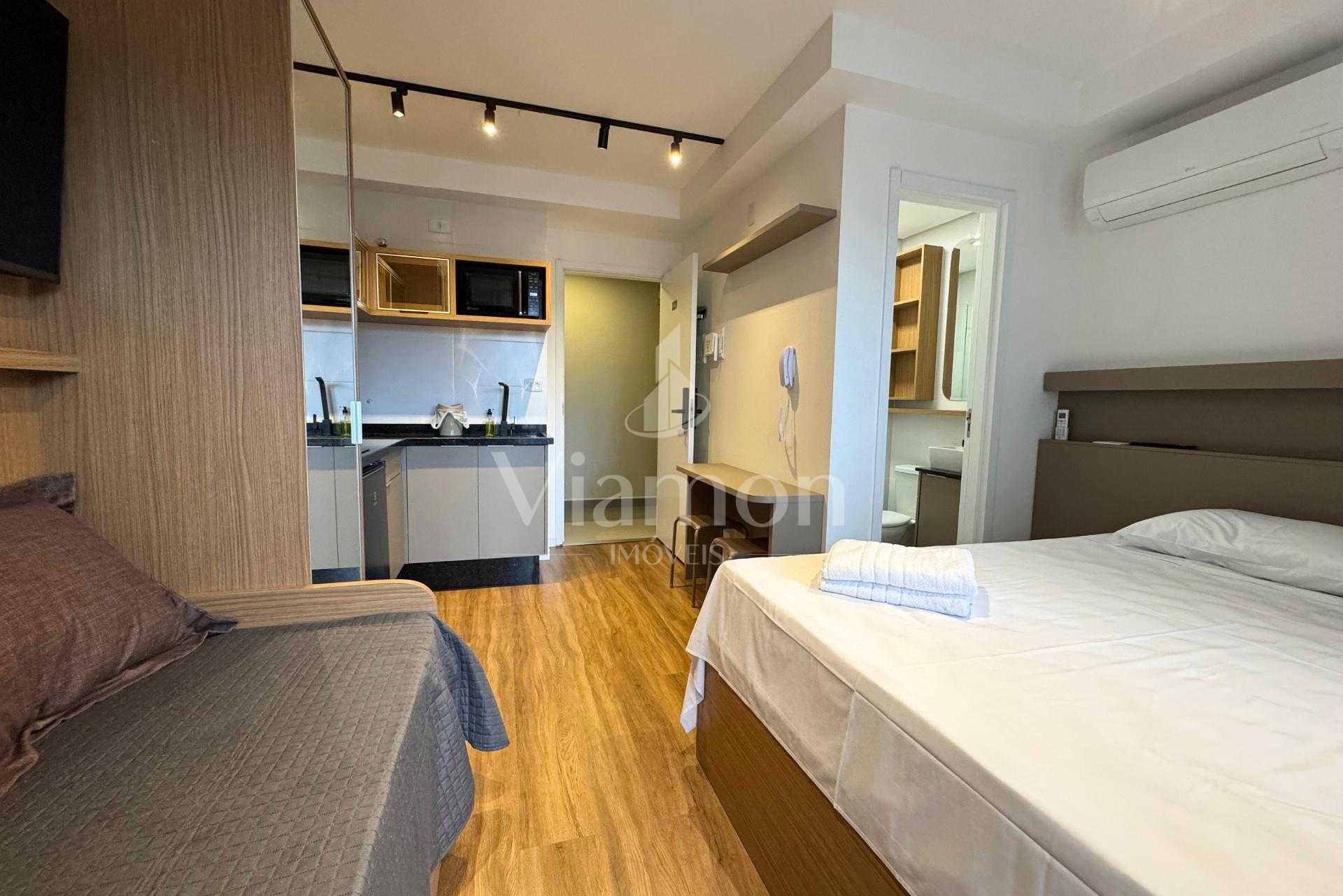 Apartamento Studio mobiliado e com sacada à venda no Centro - ...