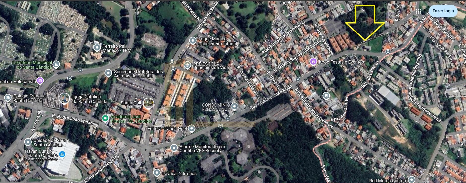 Excelente terreno ZR2 de esquina entre Santa Candida e Atuba