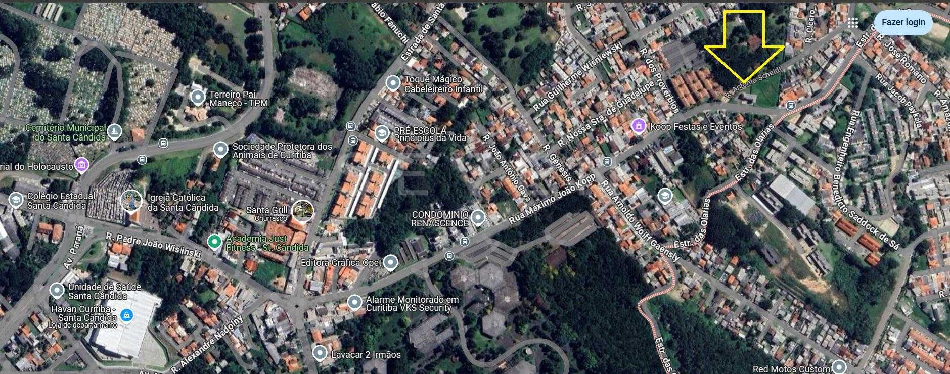 Excelente terreno ZR2 de esquina entre Santa Candida e Atuba