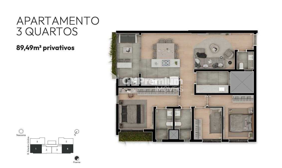 Revenda Hike Boa Vista  Apto 3 Qts, 89m , 7  Andar, Vista Bosq...