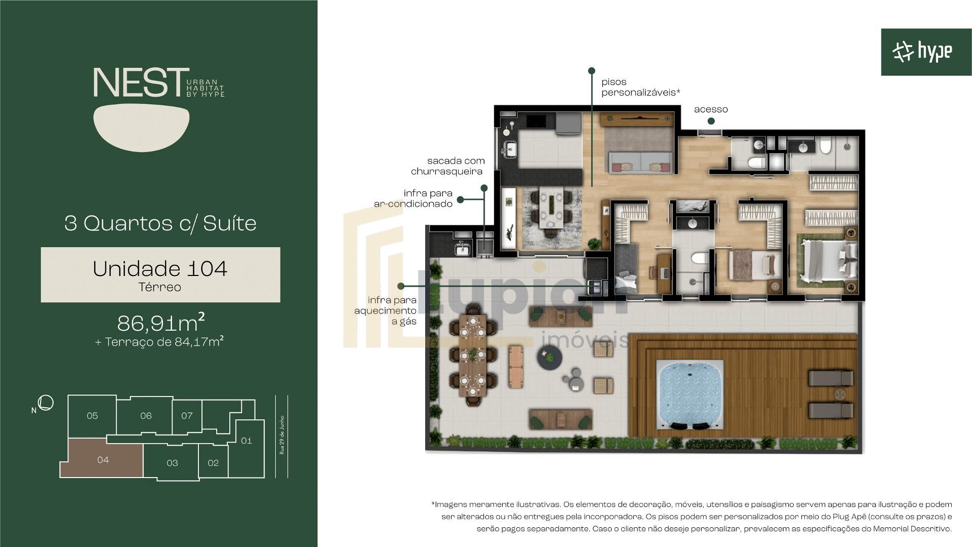 Apartamento Garden à venda no Bacacheri, proximo Ca´dore - CUR...