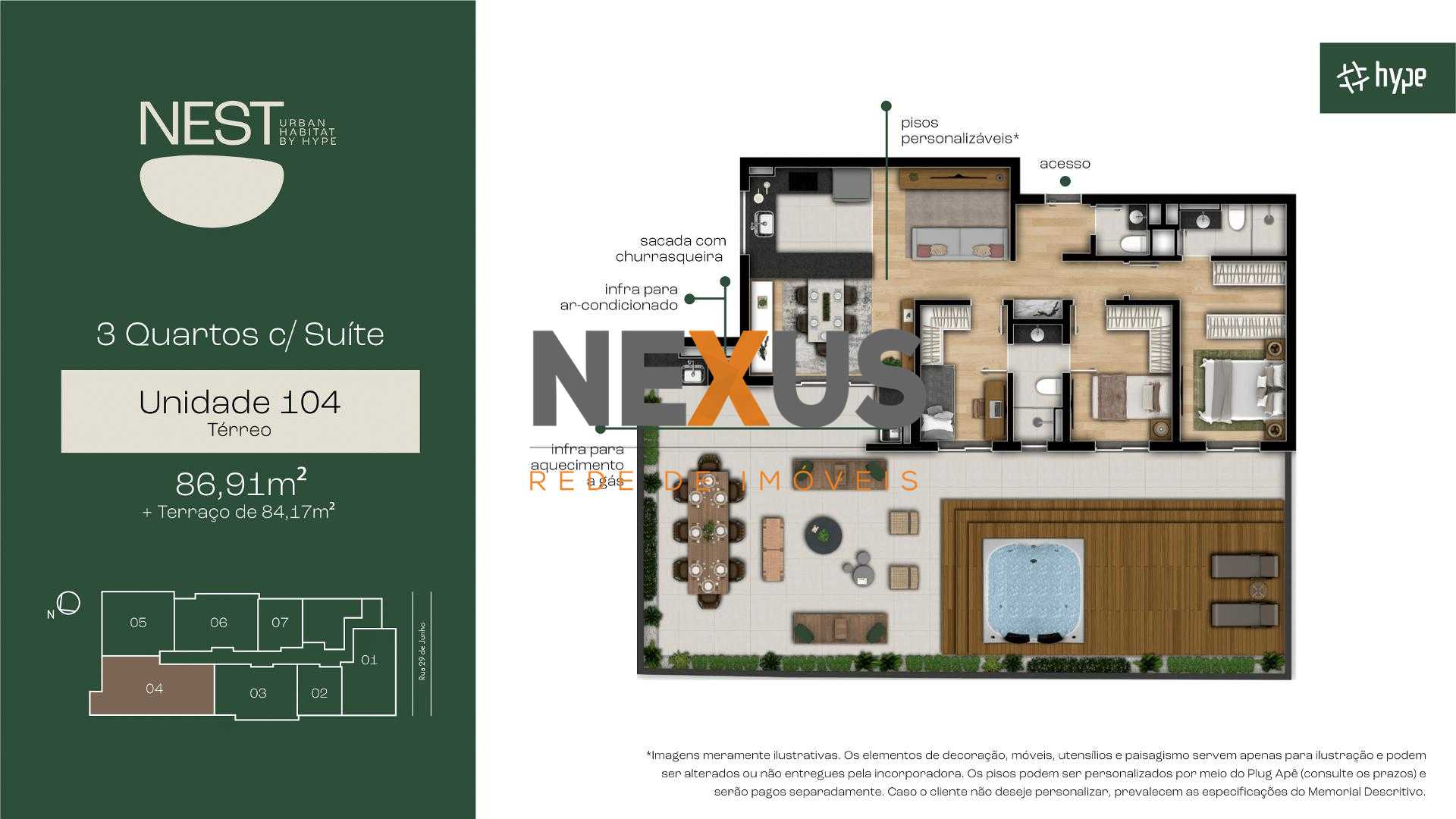 Apartamento Garden à venda no Bacacheri, proximo Ca´dore - CUR...
