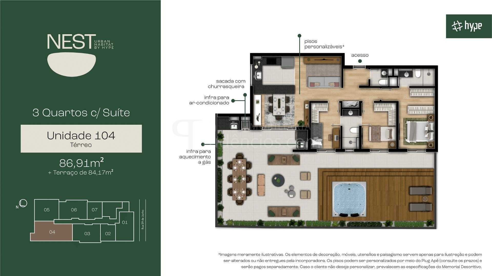 Apartamento Garden à venda no Bacacheri, proximo Ca´dore - CUR...