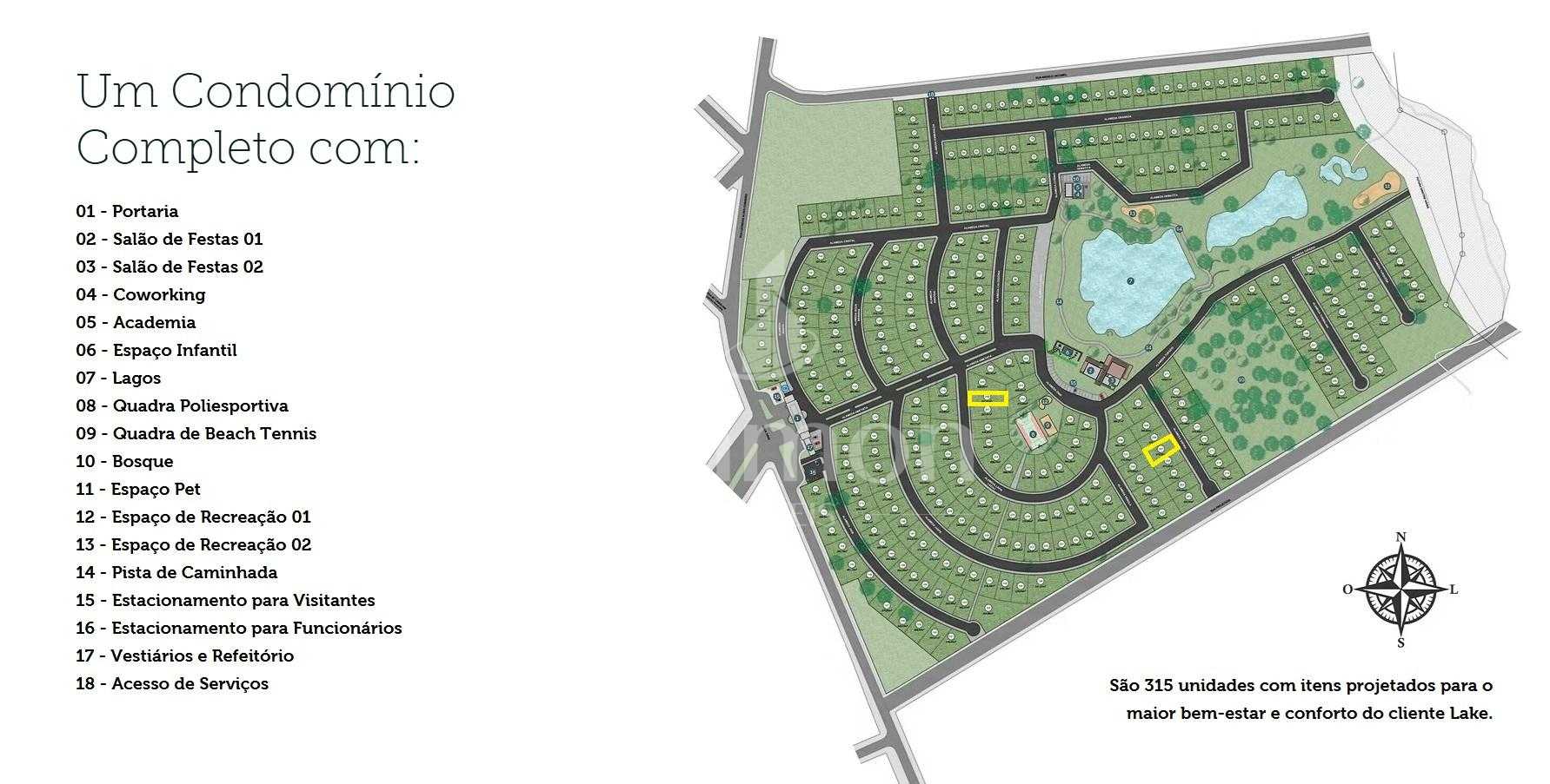 Terreno à venda no condominio Lake Boulevard no centro, PIRAQU...