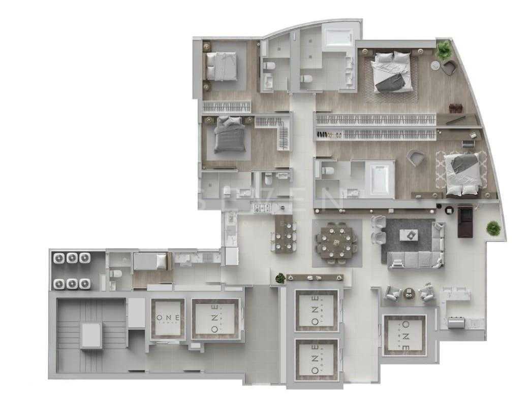 OPORTUNIDADE ONE TOWER ANDAR ALTO PLANTA MAIOR 4 VAGAS, BALNEA...