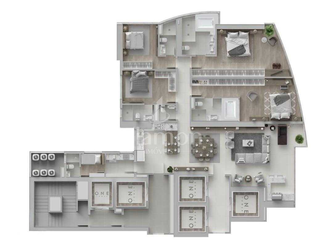 OPORTUNIDADE ONE TOWER ANDAR ALTO PLANTA MAIOR 4 VAGAS, BALNEA...