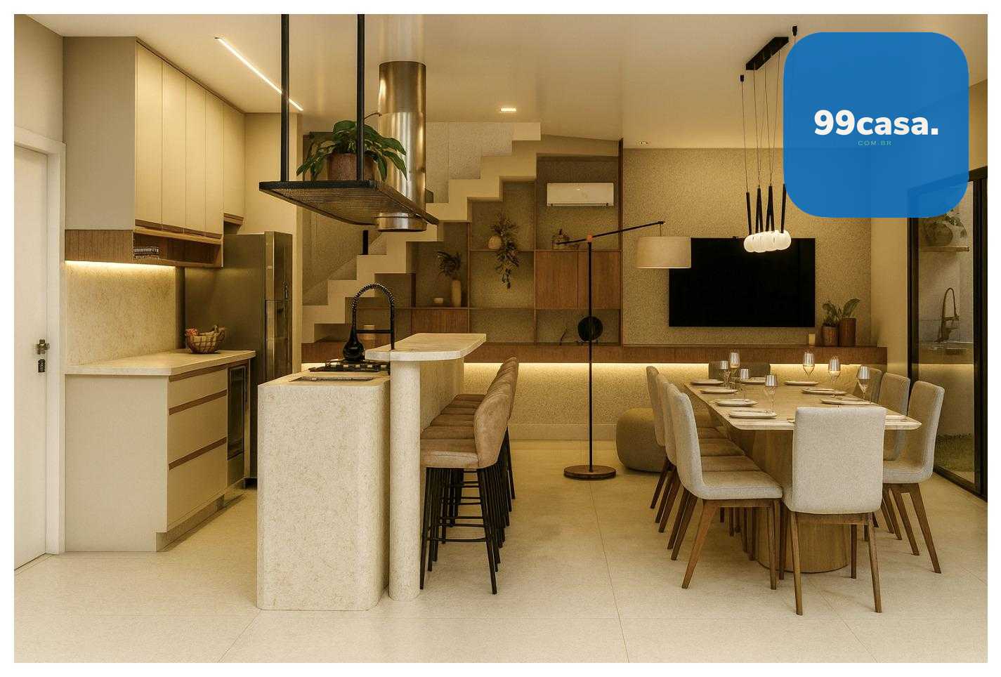 Linda casa em condominio clube, 170m2 privativos, 3 suites