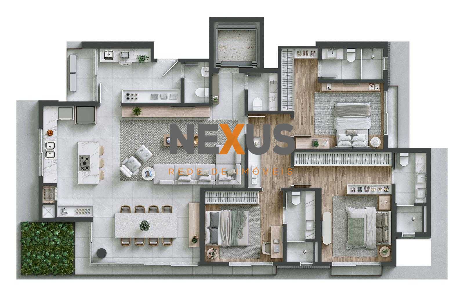 Apartamento à venda em frente ao MON. 166m  privativos, 3 suit...