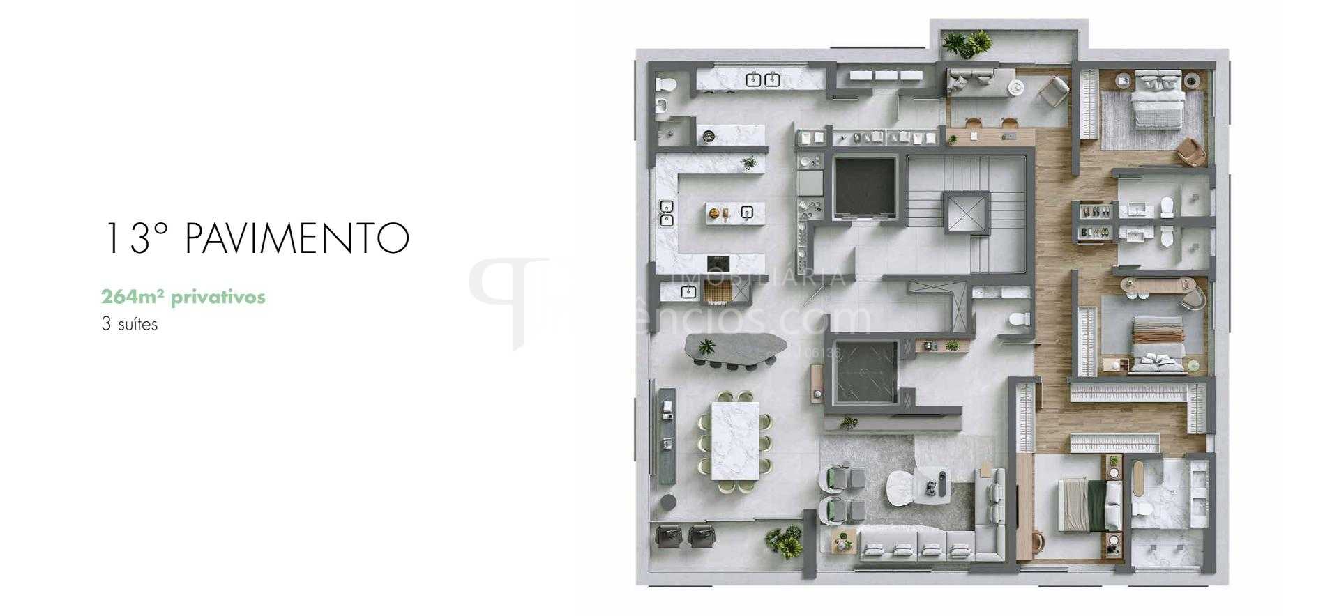 EXCELENTE apartamento 3 suites, 4 vagas no JUVEVE, 265m  priva...