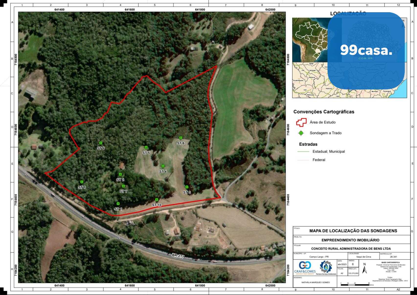 Terreno Industrial em Campo Largo  131.000 m  na BR-376 Itaqui...