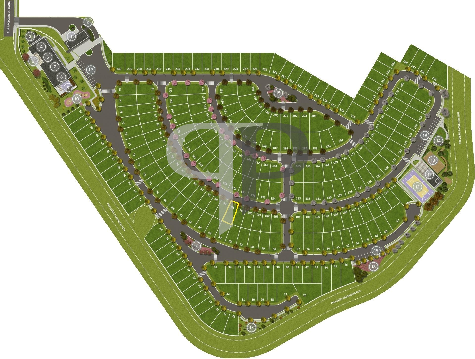 Terreno em condominio clube no santa candida. R  289.900