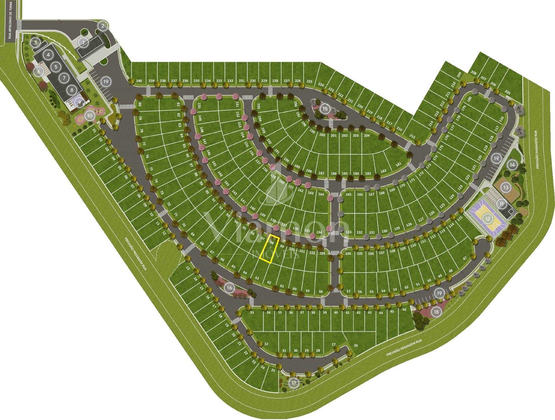 Terreno em condominio clube no santa candida. R  289.900