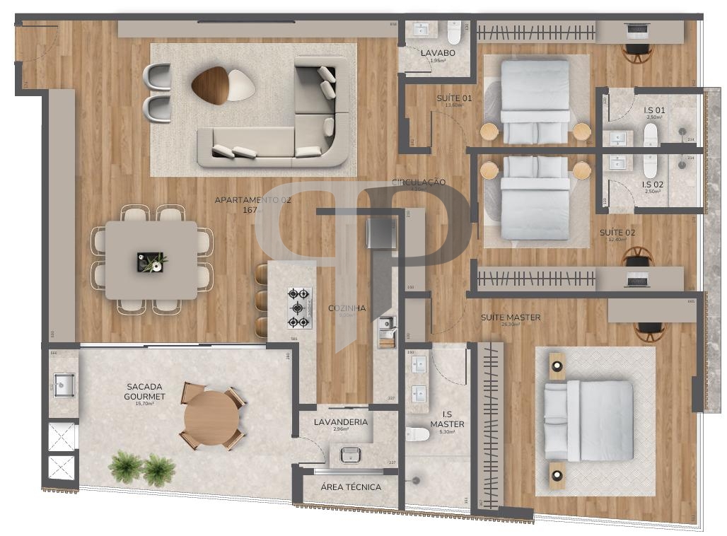 Apartamento 167m2 Ã  venda, Alphaville Graciosa, PINHAIS - PR