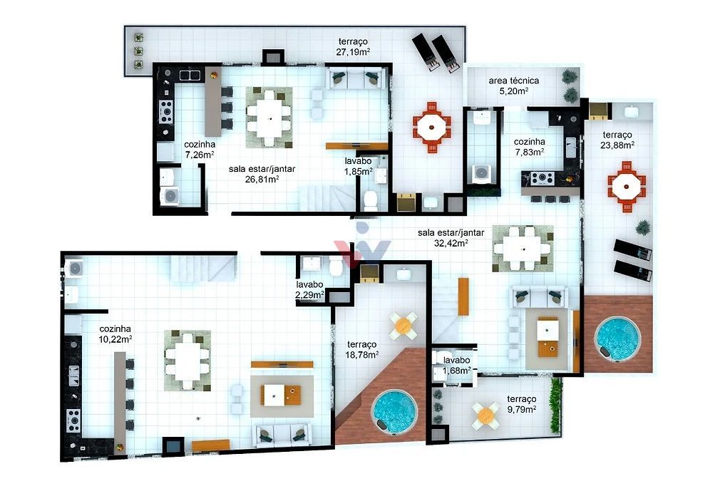 Cobertura com 3 dormitórios à venda, campina do siqueira, CURI...