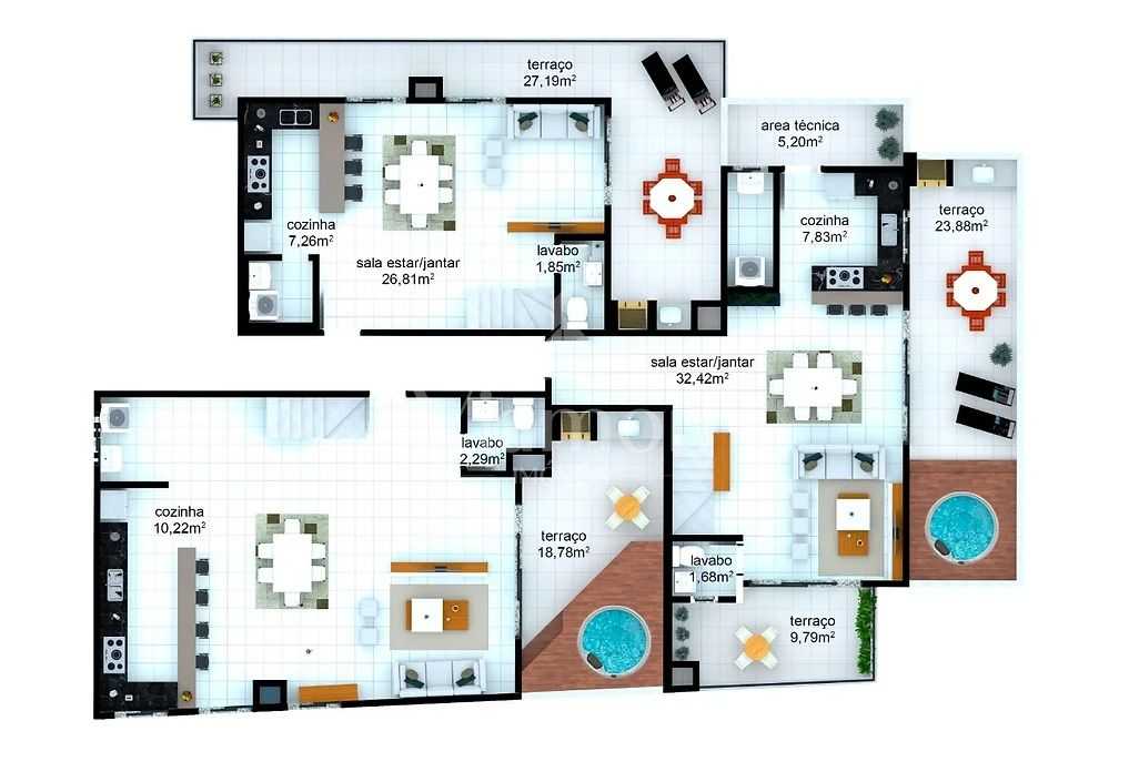 Cobertura com 3 dormitórios à venda, campina do siqueira, CURI...