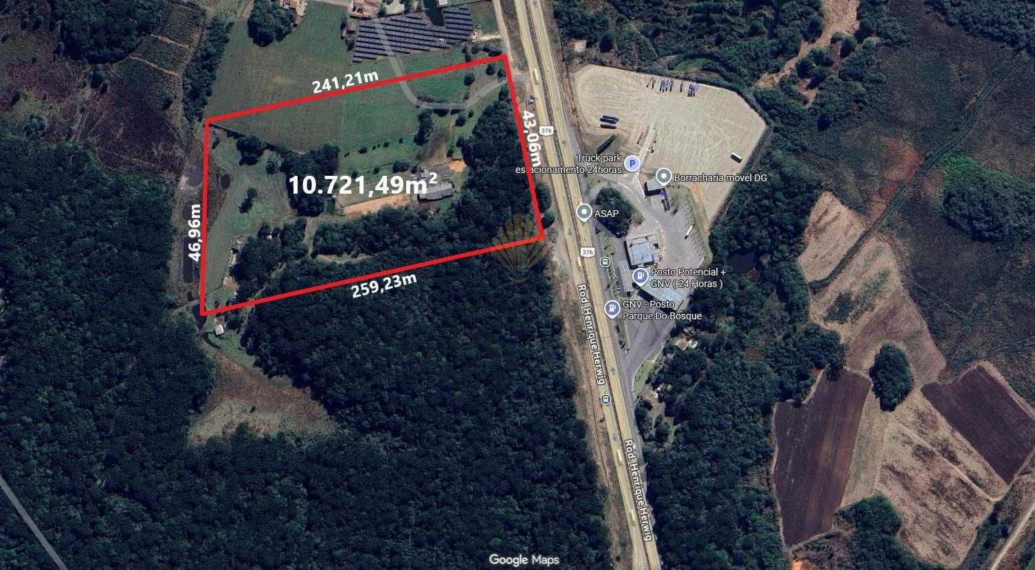 ?rea ? venda, 10.721,49 m2, CAMPO LARGO DA ROSEIRA, S?O JOS? D...